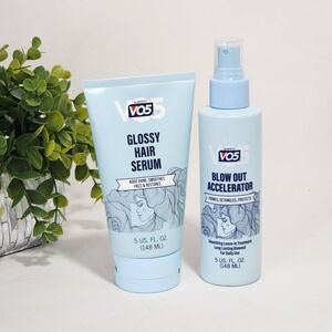 Alberto VO5 Glossy Hair Serum 5 Fl Oz And Blow Out Accelerator 5 fl oz Set